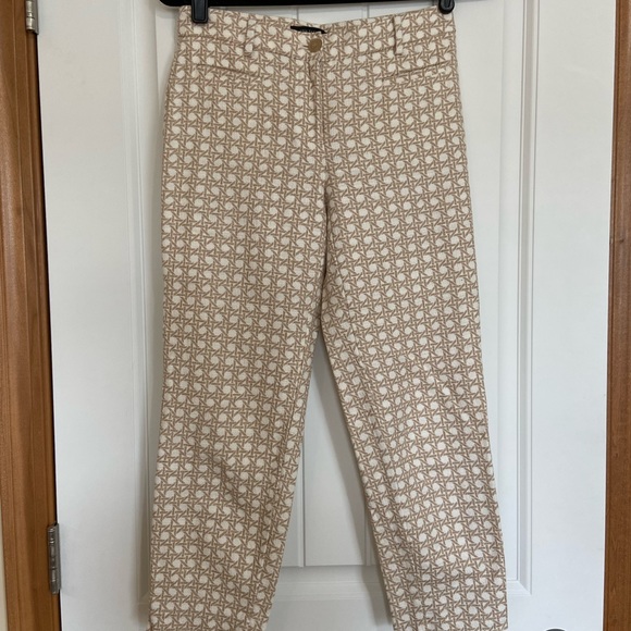 Ann Taylor Cotton Crop Pant in Macadamia - Picture 4 of 6